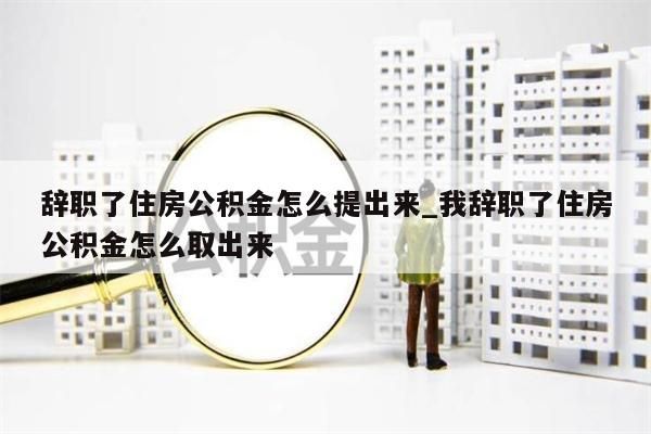 辞职了住房公积金怎么提出来_我辞职了住房公积金怎么取出来